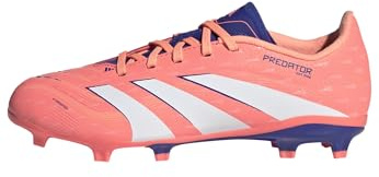 adidas Unisex Children's Predator League Junior Football Boots Fg/MG Trainers, Signal Coral White Orange Beam, 13.5 UK