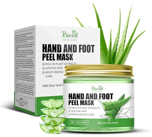 Maschera esfoliante all'aloe, cera per mani e piedi, cura delle mani all'aloe per la cura dei piedi secchi e screpolati, maschera esfoliante idratante idratante nutriente esfoliante per la cura delle