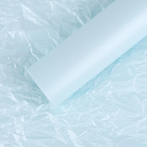 20 Blätter 50x70cm Seidenpapier, Blau Perlglänzendes Verpackungsmaterial, Blumenstrauß Papier, Glitzerpapier Seidenpapierblätter für Geburtstag, Basteln, Hochzeit, Weihnachten, Party