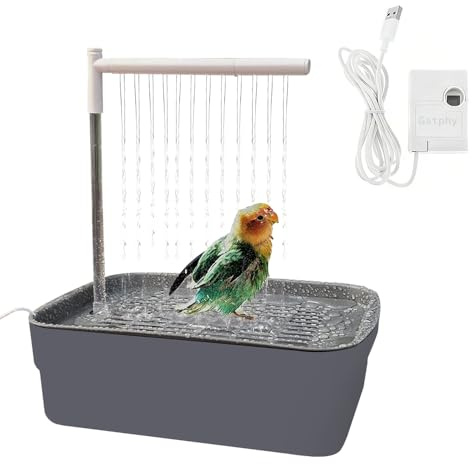 KQWVZ Baño Automático para Pájaros, Ducha para Pajaros, Bañera Automática para Pajaros, Ducha para Periquitos, Bañera Pajaros Automatica para Jaula Periquitos Agapornis Cacatúa Y Cotorra
