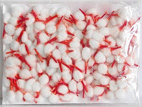 Rastogi Handicrafts Cotton Wool Oil Lamp Wicks - Approximately 70 Wicks Indian Puja Batti Hindu Puja Rui Wick