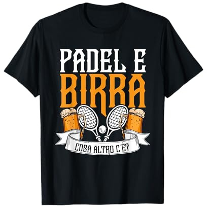 Padel e Birra Tennis Divertente Maglietta
