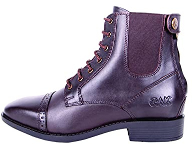 AK Premium Full Grain Leather Lace-up Paddock/Jodhpur Ankle Horse Riding Boots AKRS-6051-04 (Brown, 3 UK, numeric_3)