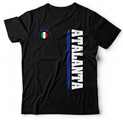 Generico T-Shirt Atalanta Vari Colori Sport Calcio Tifosi Ultras la Dea (M, Nero)