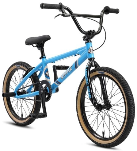 SE Bikes Ripper BMX 20 Zoll für Erwachsene und Jugendliche 140-165 cm Fahrrad Freestyle Rad für Tricks im Skatepark (SE Blue)