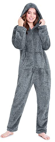 CityComfort Onesies för kvinnor, mjuk och bekväm pyjamas i fluffig fleece, overall, nattkläder, vardagskläder, myskläder, storlek S–XL