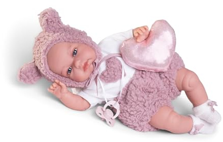 Muñecas Antonio Juan | Baby Toneta Posturitas Corazón | Cuerpo Articulable 34 cm | Ref. 70361 - Colección 2024