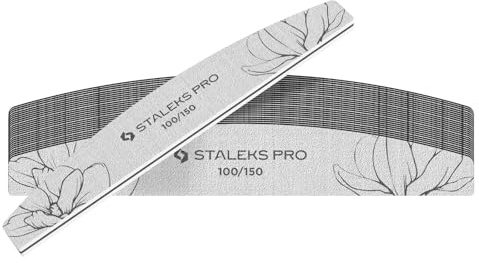 Nagelfil STALEKS EXPERT NFE-40-100/150-25 halvmåne, dubbelsidig, kornighet 100/150 gr, tunt skumlager, 25 stycken