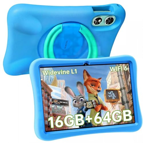 OUKITEL Tablet para Niños Android 14, Tablet 10 Pulgadas con 16GB RAM+64GB ROM, Parental Control, 8000mAh,Widevine L1,5MP+8MP, WiFi 6,Bluetooth, Juego Educativo - Verde
