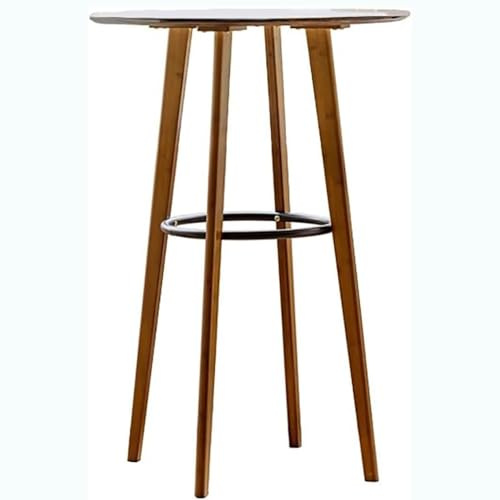 LLNWDNB Mesa de Bar Mesa Alta de Bistrócomedor de Bar Redonda Mesa Alta Mostrador Cocina Madera Mesa Alta Mobiliario Bistró Rincón Desayuno Espacios Reducidos Sala Estar C,70CM