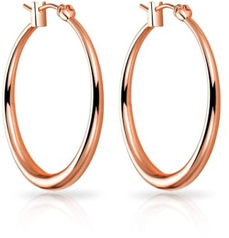Philip Jones Rose Gold Plated 30mm Hoop Earrings