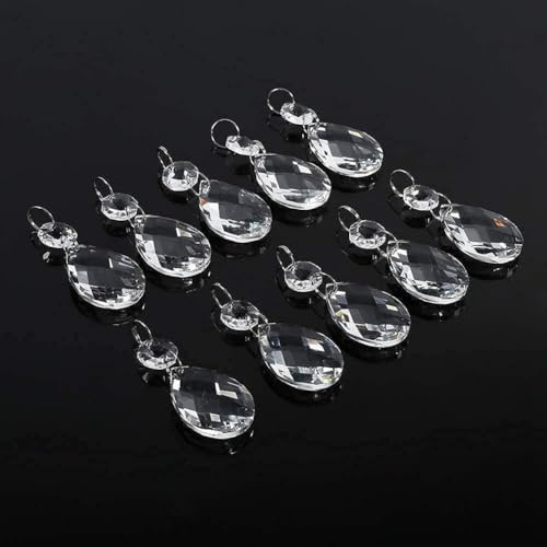 Cristal de Larme, Cristal Clair Larme Lustre prismes pièces suspendues en Verre pendentifs en Cristal Perles Guirlande pour la décoration d'arbre de pièce maîtresse de Noce
