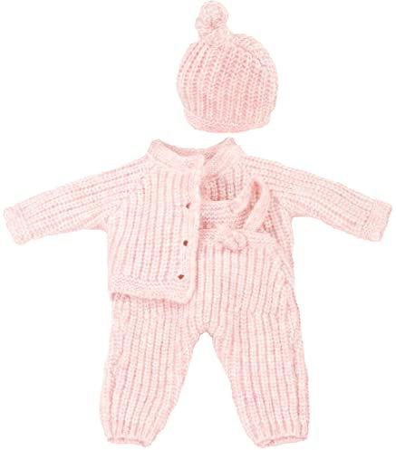 Götz 3403405 Kombination So Strick - Puppenbekleidung Gr. S / XM - 3-teiliges Bekleidungs- und Zubehörset für Babypuppen von 30 - 33 cm & Stehpuppen von 36 cm