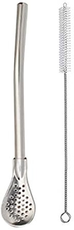 Cucchiaio per paglia rimovibile | Colino agitatore Cucchiaio filtrato Cannuccia Filtro per Bere Cannucce | Cucchiaio cannucce da Bere Bombilla in acciaio Inox sicuro per la