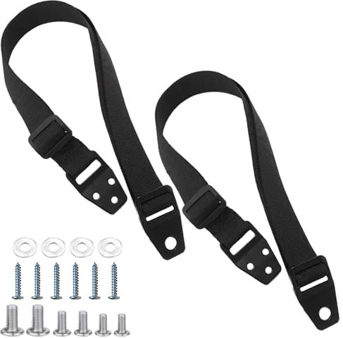 2 Stück TV und Möbel Kippsicherung, Verstellbare TV und Möbel Anti-Kipp-Gurte, Universal Sicherungsgurt für Kinder und Babyschutz, Kippschutz für Fernseher, Flachbildfernseher, Schränke(Schwarz)