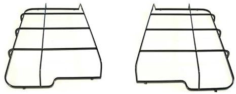 Gecasa, Griglie in ferro smaltato Compatibile con Electrolux - Rex - Zoppas - Zanussi nero lucido per piano cottura 4 fuochi a gas - 3546400031-3546400049 cm 41-43.5x27 (Set 2 griglie)