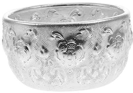 CORHAD 1 Pc cuenco tallado a mano fruit bowl cuencos de palomitas de plato de ramen tazón de fuente de metal cuenco de comedor creativo aleación de aluminio y estaño Silver