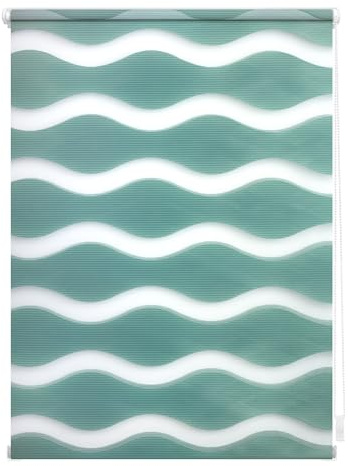 Lichtblick Doppelrollo Klemmfix ohne Bohren, Welle, Blickdicht, Klemmträger-Montage, Sichtschutz, Wandmongtage, Deckenmontage, für Fenster und Türen 80 cm x 220 cm (B x L), Salbei