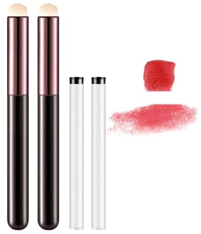 XFSRG Set Pennelli Labbra Professionali Manico Metallico Strumenti Trucco Applicatore Rossetto Contenitore Trasparente