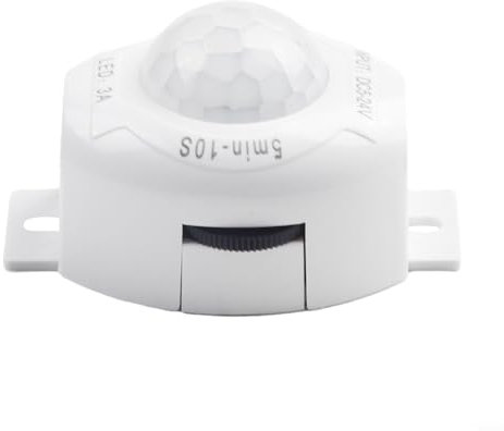 Interrupteur à détecteur de mouvement pour bande lumineuse LED 5 V 24 V, interrupteur à détecteur de mouvement, interrupteur de lumière à capteur PIR intérieur, temps d'éclairage réglable