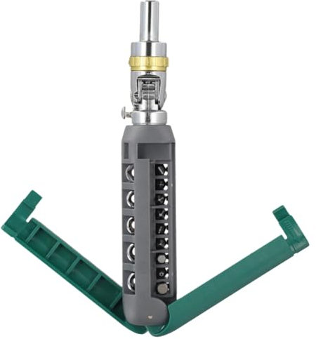 Giwnhvx Outil à Main Multifonction Tournevis à Cliquet en Spirale avec Kit de Pointe Réparation Automatique Tournevis à Cliquet Multi-Angle Outils à Main, A