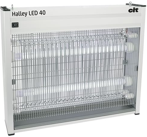 Cit Halley Led Flugdödare, Flugfälla, Insektsfälla, Led 40, 230V, 66.3X13X52Cm, Blå, 15000H, 250M², Inkl. Upphängningskedja/Uppsamlingsbricka