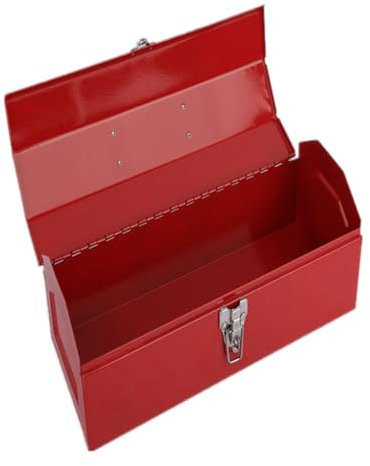 Single Layer Metal Tool Box Hip Roof Styles Tool Container For Storage And Transport Of Tools And Accessories
