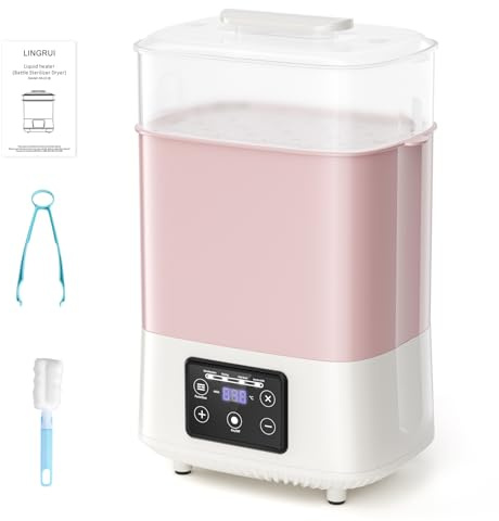 Zyncove Babyflaschen-Sterilisator und Trockner, große Größe für 8 Flaschen und Schnuller, 4-in-1 elektrischer Dampfsterilisator für Babyflaschen, Milchpumpenteile, Beißspielzeug, Milch- und Lebensmitt