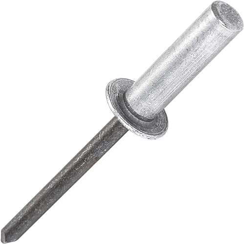 Blindnitar med stängd ände med 50 stycken, Ø4,8 x 10 mm - kupolhuvud i aluminium med stålchuck, förseglade popnitar