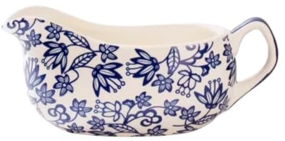 Salsiera in porcellana, Salsiera in porcellana multicolore 20,5x9,8 cm(Blue)