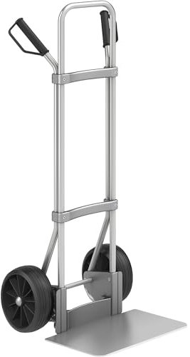 eurokraft | Aluminium-Sackkarre | Schaufel-BxT 450 x 350 mm | Alu | Vollgummibereifung