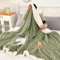 DECMAY Sherpa Fleece Throw Blanket 150x200cm, Fluffy Soft Warm Throws for Sofa Large Fleece Thick Blanket for Bed, Couch, Sofa and Chair, Sage Green