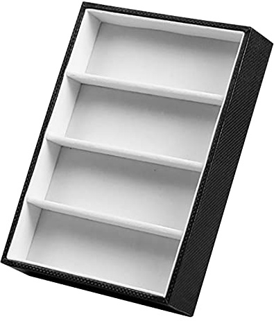 Doumneou Présentoir à lunettes de soleil - 4 grilles - Boîte de présentation pour lunettes de soleil - Plateau de rangement pour - Noir