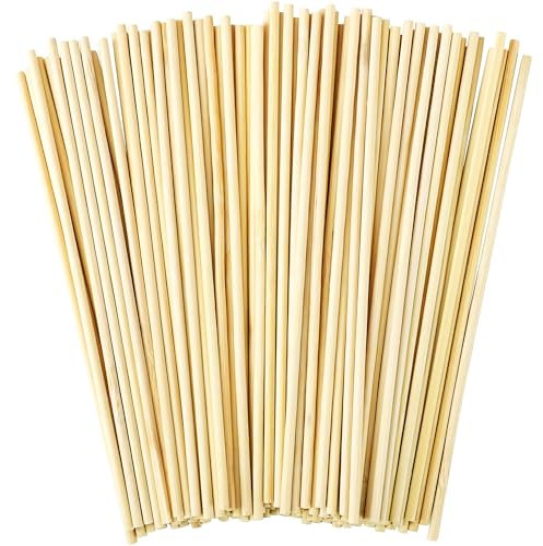 Holzstäbchen Zum Basteln Runder Zuckerwatte Stäbe 200Stk 3mm*30cm Rundholz Holzstab Für Holzarbeiten Kunstprojekte Dekorationen & DIY (3mm*30cm)