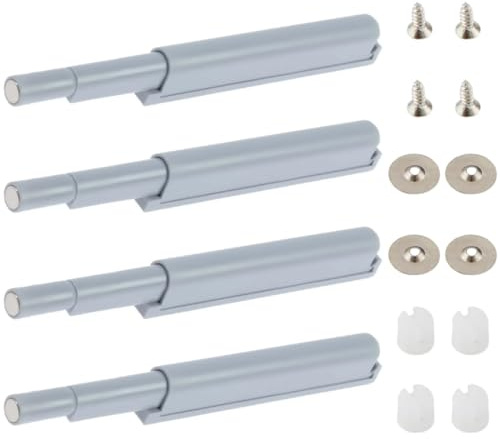 YHIJSR 4 Pezzi Push Pull per Ante Robusto Apertura a Pressione Ante Chiusura Magnetico Pressione Home Premi per Aprire Custodia in Alluminio Chiusura Scrocco Magnetico Chiusura