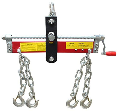 panfudongk Bilanciamento motore, gru officina, sollevatore motore, bilanciamento del carico, 900 kg, rosso argento