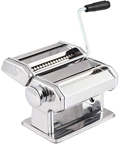 Pasta Machine Pasta Maker,Noodle Making Machine,Stainless Steel Alloy Manual Pasta Roller with Adjustable Thickness Settings and Cutter, for Spaghetti, Fettuccini, Lasagna, or Dumpling Skins, Gift