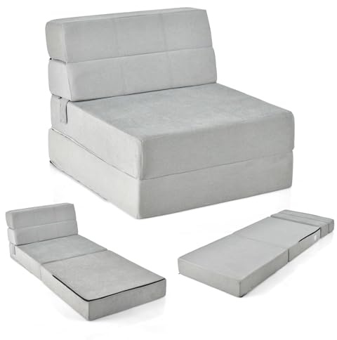 FANTASK Sofá Cama Plegable 3 en 1, colchón Plegable, Espuma Extra Gruesa (15 cm), sofá Cama, colchón de Suelo, colchón Plegable, colchón de Invitados con Funda extraíble y Lavable, 190 x 71 x 15 cm,