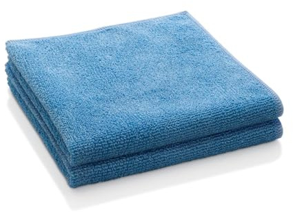 E-Cloth Lot de 2 Chiffons en Microfibre à Usage général, Bleu et Vert, Nettoyage Multifonction pour Surfaces ménagères, lavables et réutilisables