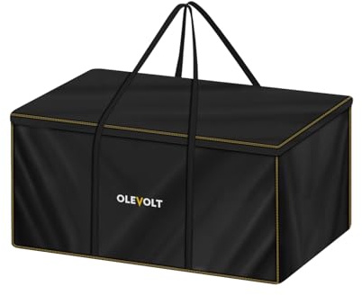 OLEVOLT Förvaringsväska för Trädgårdskuddar, Utomhus Kudde Förvaringsväska Vattentät 600D Oxford Kuddar Väska med Dragkedja Skyddsfodral för Kuddar, Julgranar 100x33x55cm