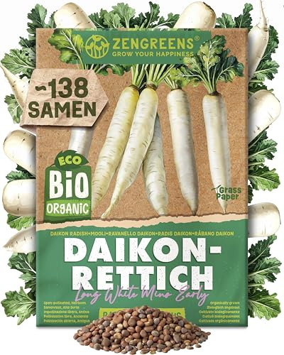 ZenGreens - Daikon Long White Mino Early Organic Radish Seeds