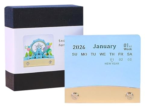 Calendario Orologio 2026 - Calendario Strappabile 3D A Ruota Panoramica Di Carta,Note Adesive Scrivania Organizzazione Pianificazione Natale Casa Lavoro Vacanze Bambini Programma Ufficio Scuola