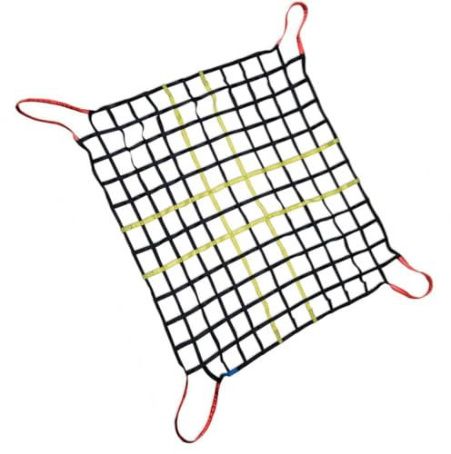 GUODDM Godsliftnät - slitstark polyester platt lastlyftande nät, säkerhetsremmar för lyftnät(2 x 2 m/15 cm/belastning 2,5t)