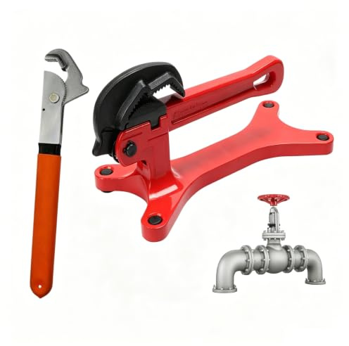 Ruaizel Morsa portatile per tubi da 0,3-3,8 cm, morsetto per tubi in alluminio, regolazione automatica della forza di serraggio, strumento manuale leggero, base solida per la manutenzione della