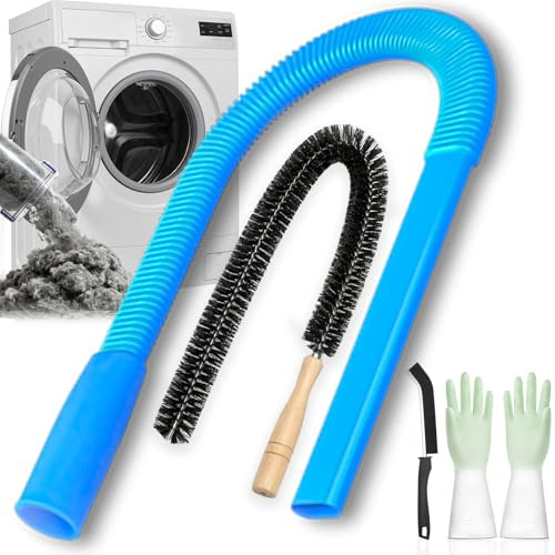 2026 Upgrade Dryer Vacuum Hose Attachment, Dryer Vent Cleaner Kit Vacuum Attachment for Quick Lint Removal, Dryer Lint Vac Attachment Fit Most Vacuums for Dryer/Refrigerator Coil/Behind Appliance (1*)