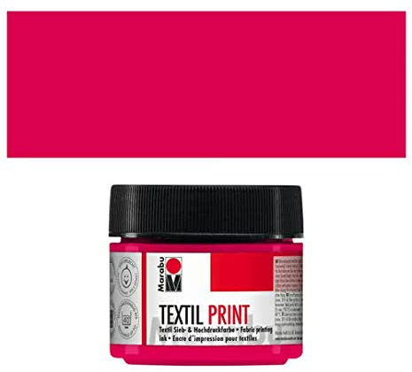 CREATIV DISCOUNT Textil Print/Stoffdruck/Siebdruckfarbe, 100ml, Primärmagenta