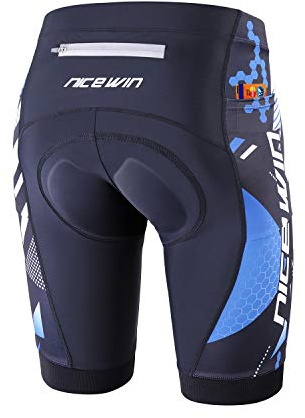 NICEWIN Pantaloncini da Ciclismo da Uomo Bicicletta Pantaloncini MTB Ciclismo Uomo Imbottiti in Gel 4D Traspiranti ad Asciugatura Rapida