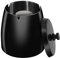 HONZUEN Stainless Steel Ashtray with Lid, Black Ashtray Outdoor, Windproof Rainproof Ashtrays for Cigarettes, Metal Ash Trays with Lids Outdoors, Easy to Clean, Ash Holder for Smokers Garden Bar, M