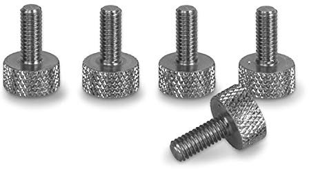Precisiongeek - Edelstahl Rändelschrauben M3.5 x 10mm, M3,5 x 10mm lang - 1 Satz (5 Stück)