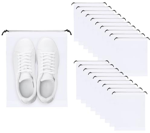 20 pcs Shoe Bag Portable Multi-Purpose Storage Bag, Drawstring Travel Shoe Bag, Multifunctional dustproof Storage Bag for Cosmetics, Travel, Business, Clothing Classification, Underwear Packaging